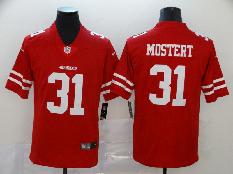 Men San Francisco 49ers #31 Mostert Red Nike Vapor Untouchable Limited NFL Jersey